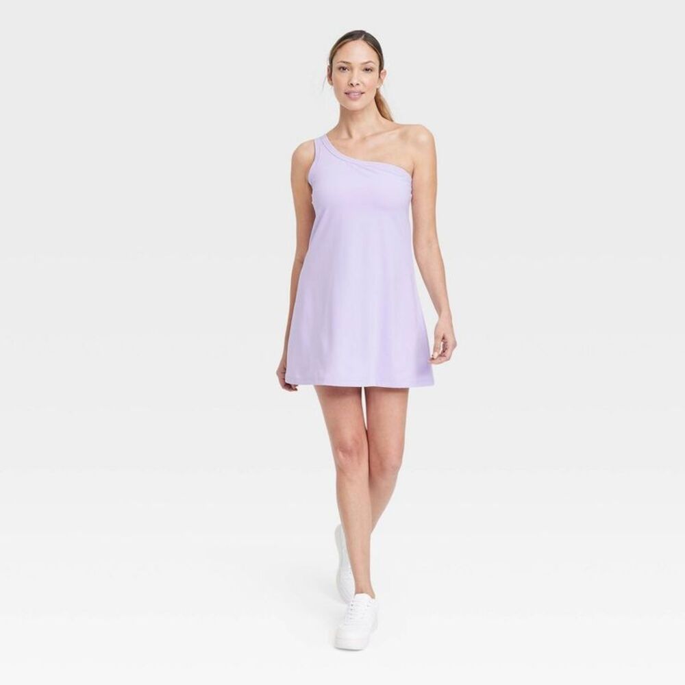 All in Motion Lavender One-Shoulder Dress